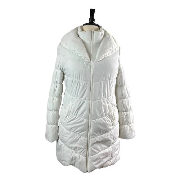 A. Byer Women’s Puffer Long Winter Coat Collar Bright White Women’s Size XL - Picture 15 of 15